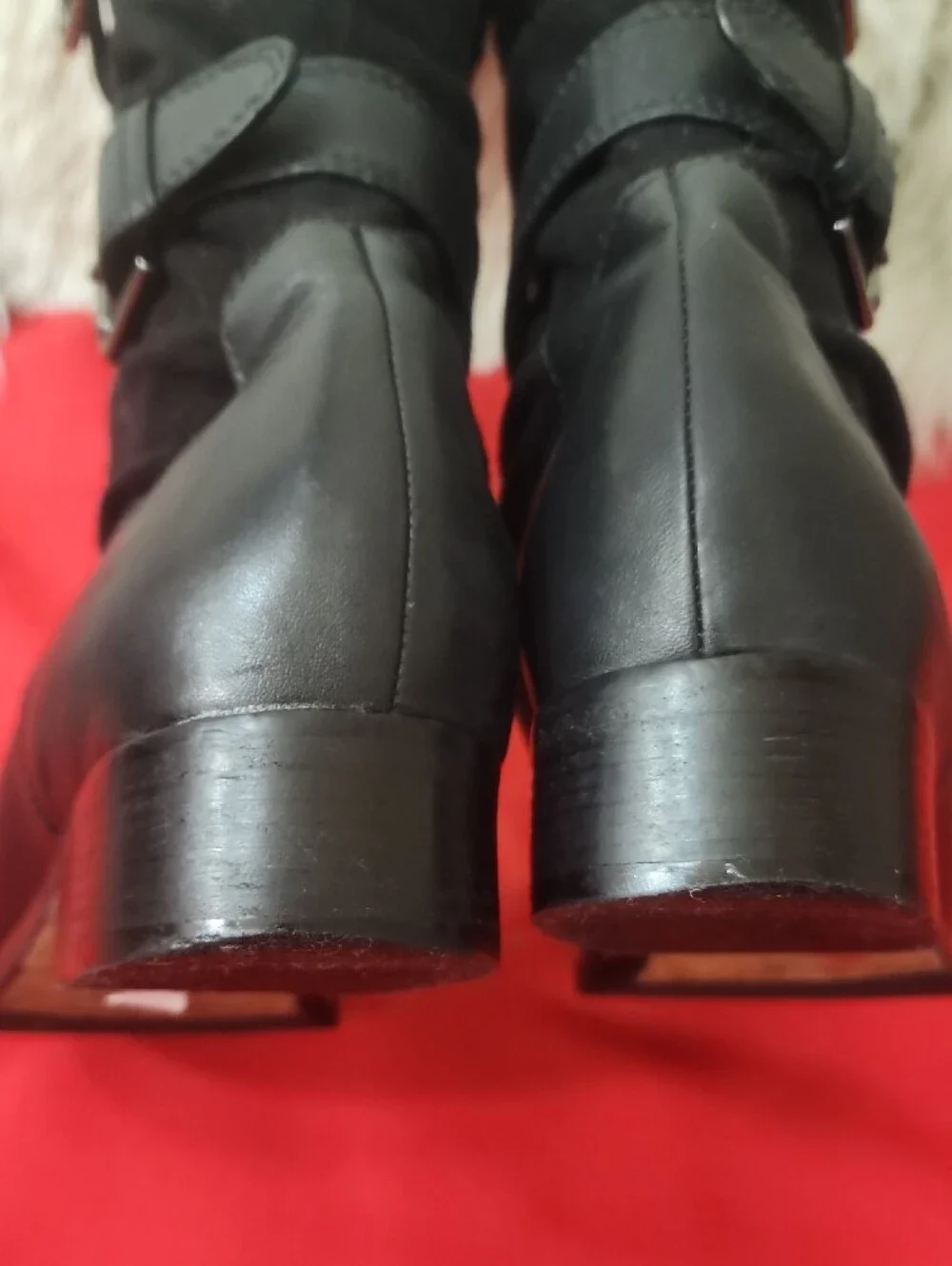 Cole Haan Nike Air Black Over-the-Knee Buckle Riding Boots